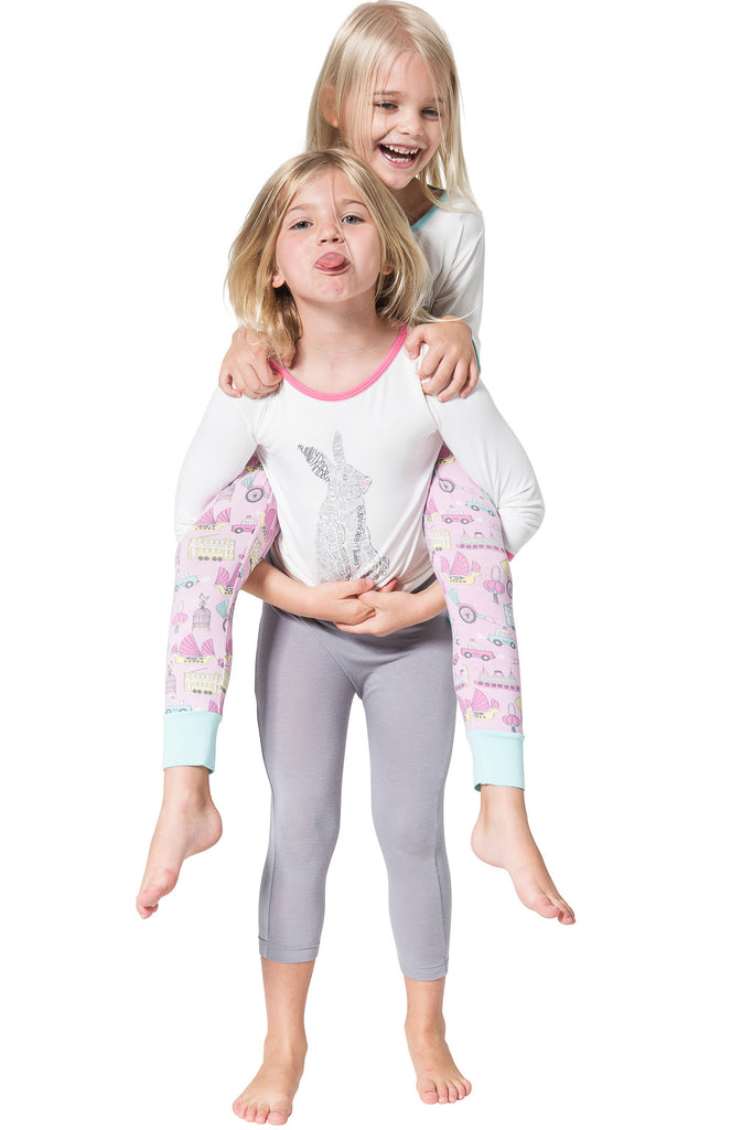 Bamboo long sleeve tee - Eloise's Bunny - SNUGALICIOUS BAMBOO