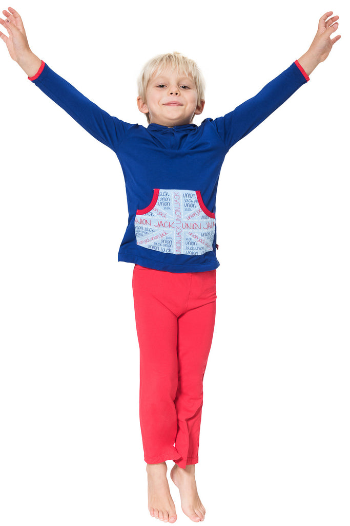 Bamboo hoodie-Charlie's Union jack - SNUGALICIOUS BAMBOO