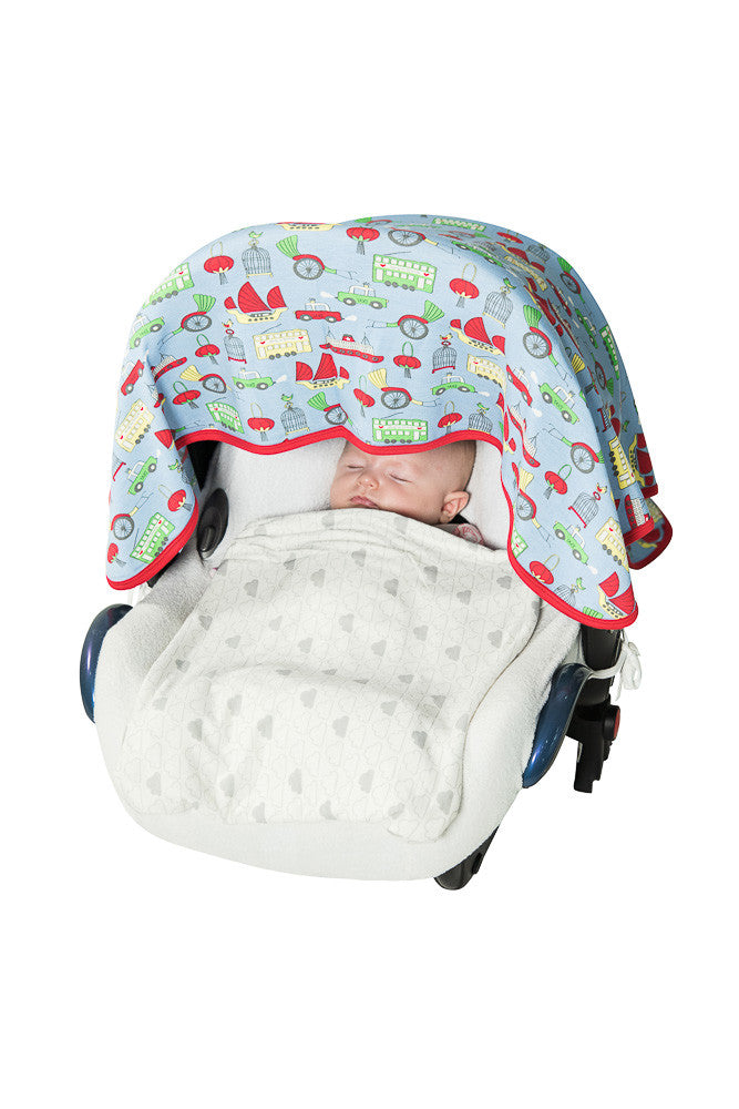 Bamboo baby blanket - Hong Kong print - Boys - SNUGALICIOUS BAMBOO