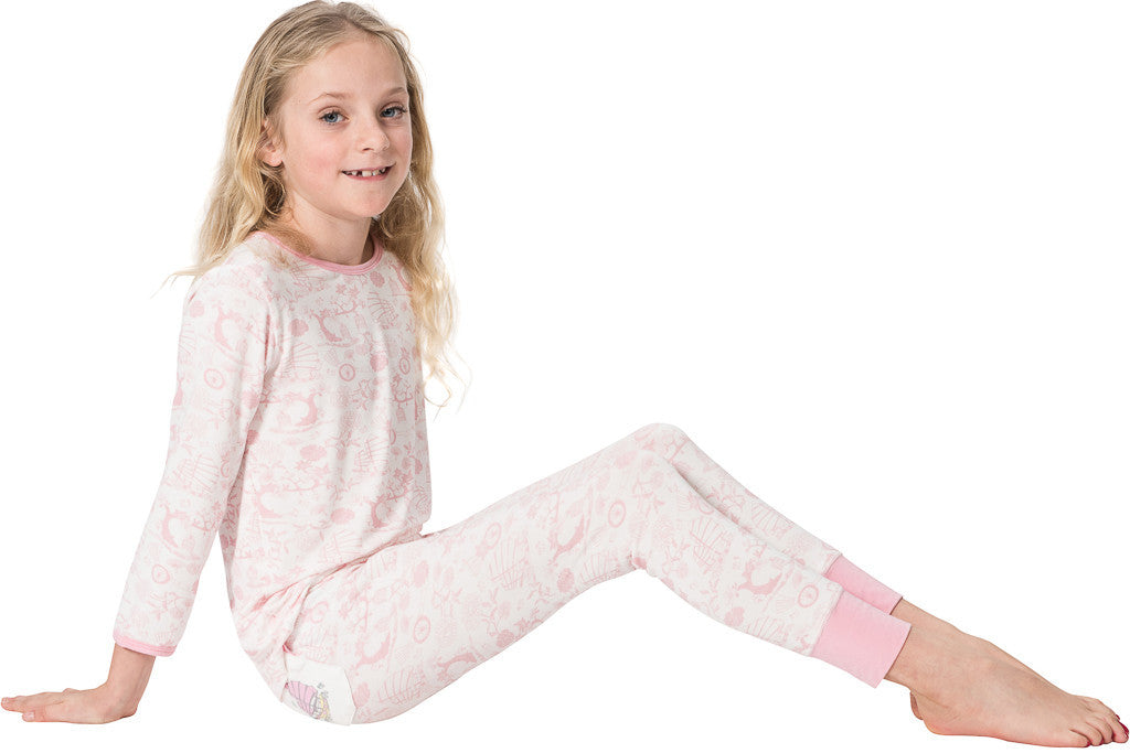 Bamboo long John Pyjamas- Oriental Girl - SNUGALICIOUS BAMBOO