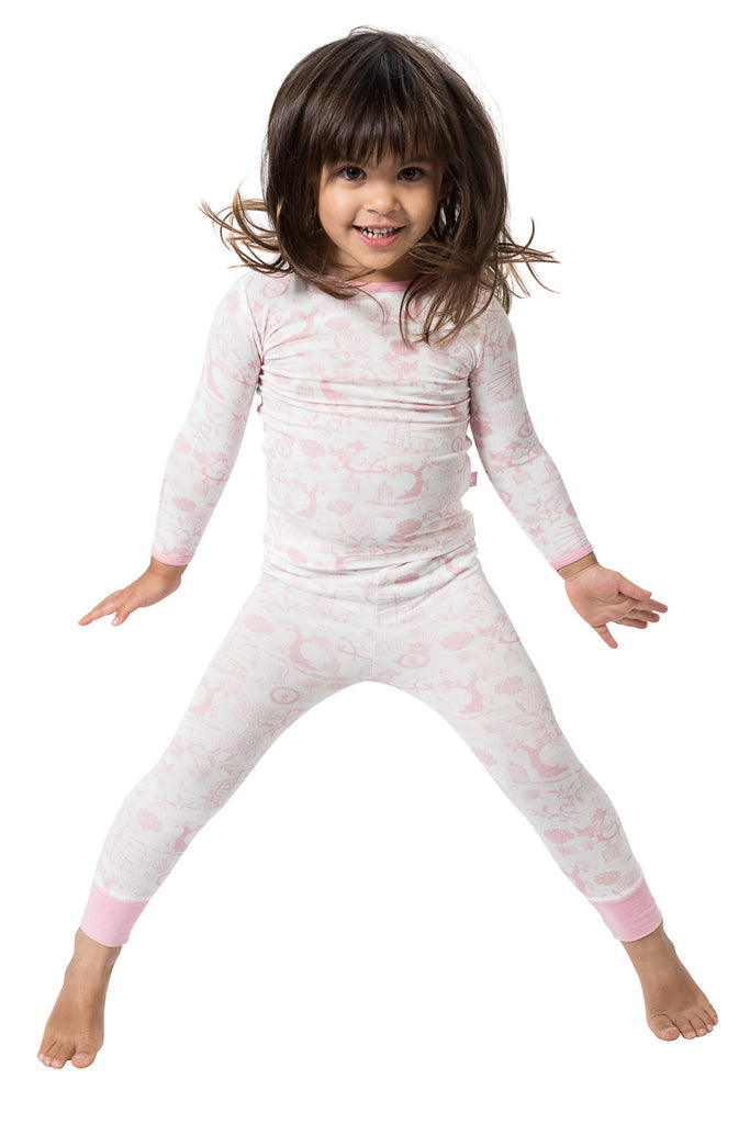 Bamboo long John Pyjamas- Oriental Girl - SNUGALICIOUS BAMBOO