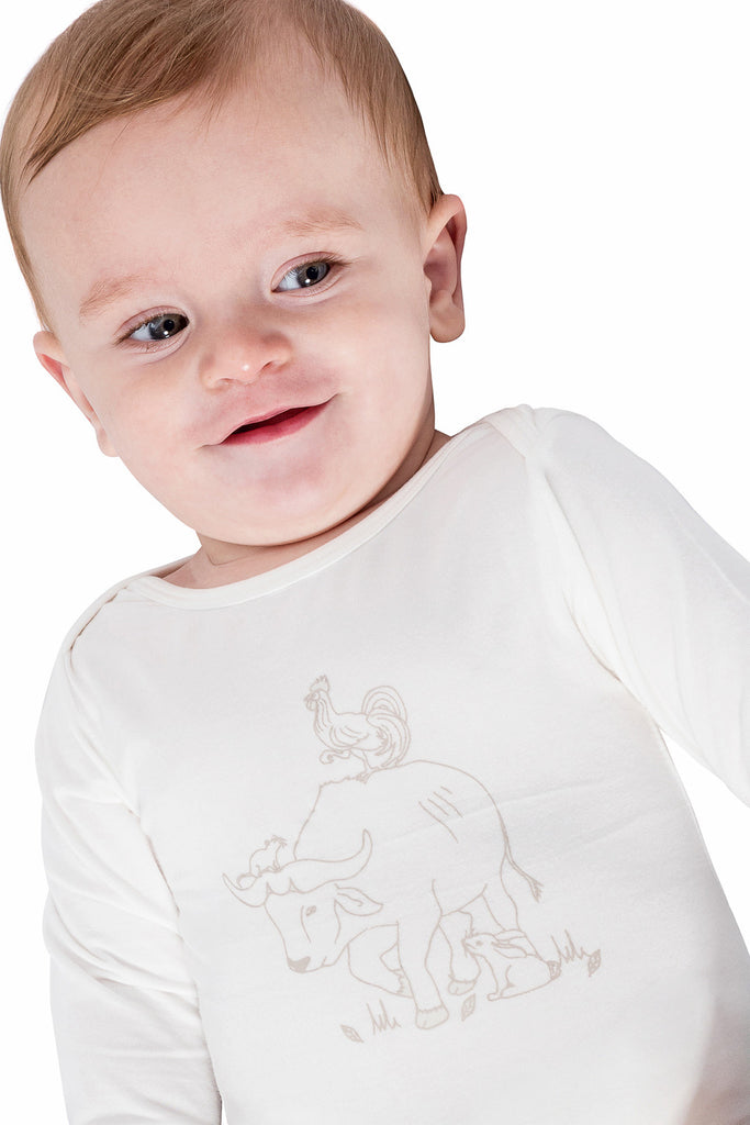 Bamboo long sleeve onesie - Zodiac - SNUGALICIOUS BAMBOO