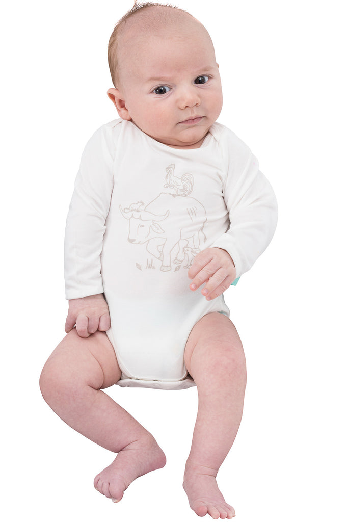 Bamboo long sleeve onesie - Zodiac - SNUGALICIOUS BAMBOO