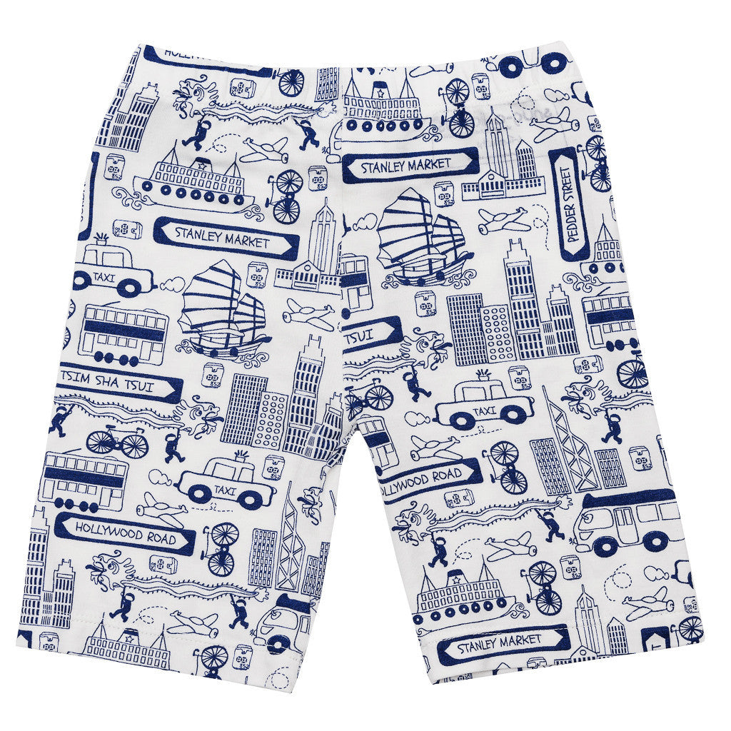 Bamboo short John Pyjamas - Busy Hong Kong - SNUGALICIOUS BAMBOO
