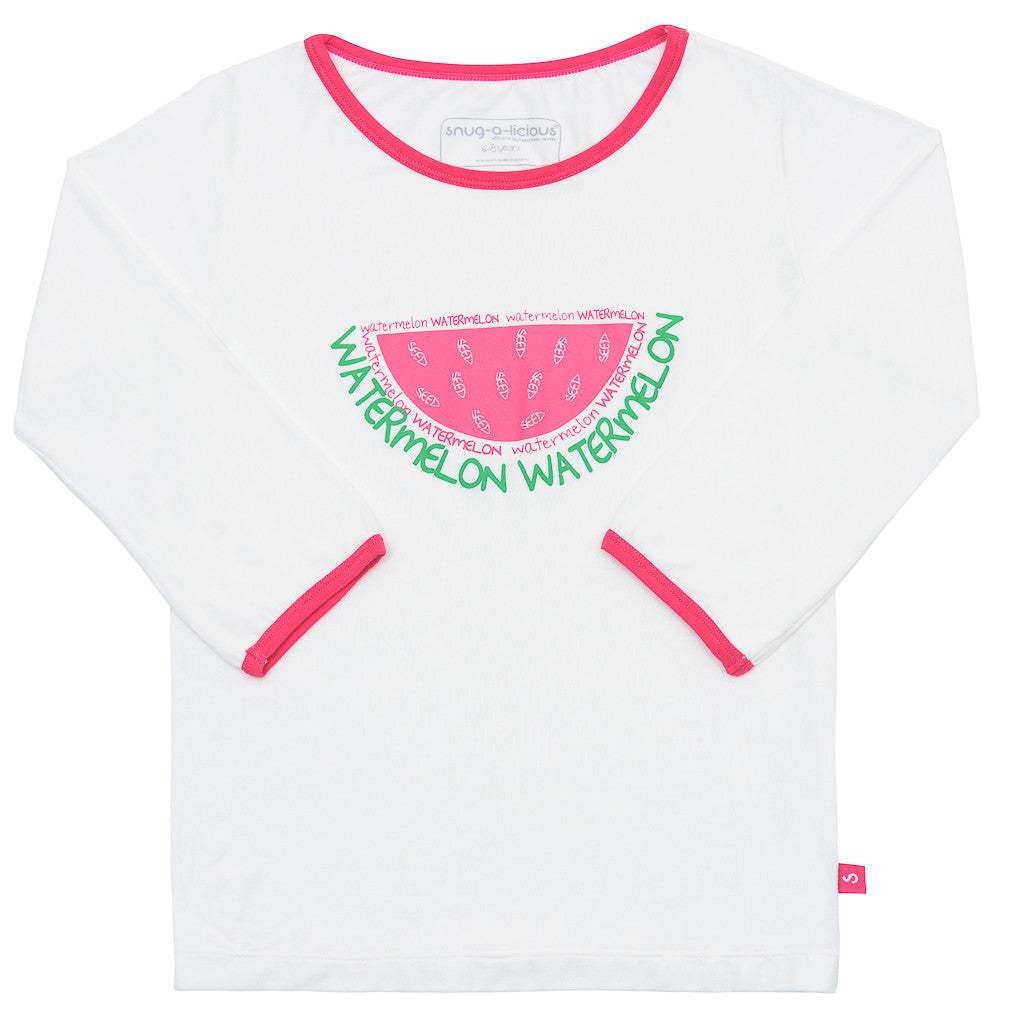 Bamboo long John Pyjamas - Tina's Watermelon - SNUGALICIOUS BAMBOO