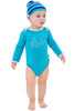 Bamboo onesie - long sleeve - Drew the Whale - SNUGALICIOUS BAMBOO