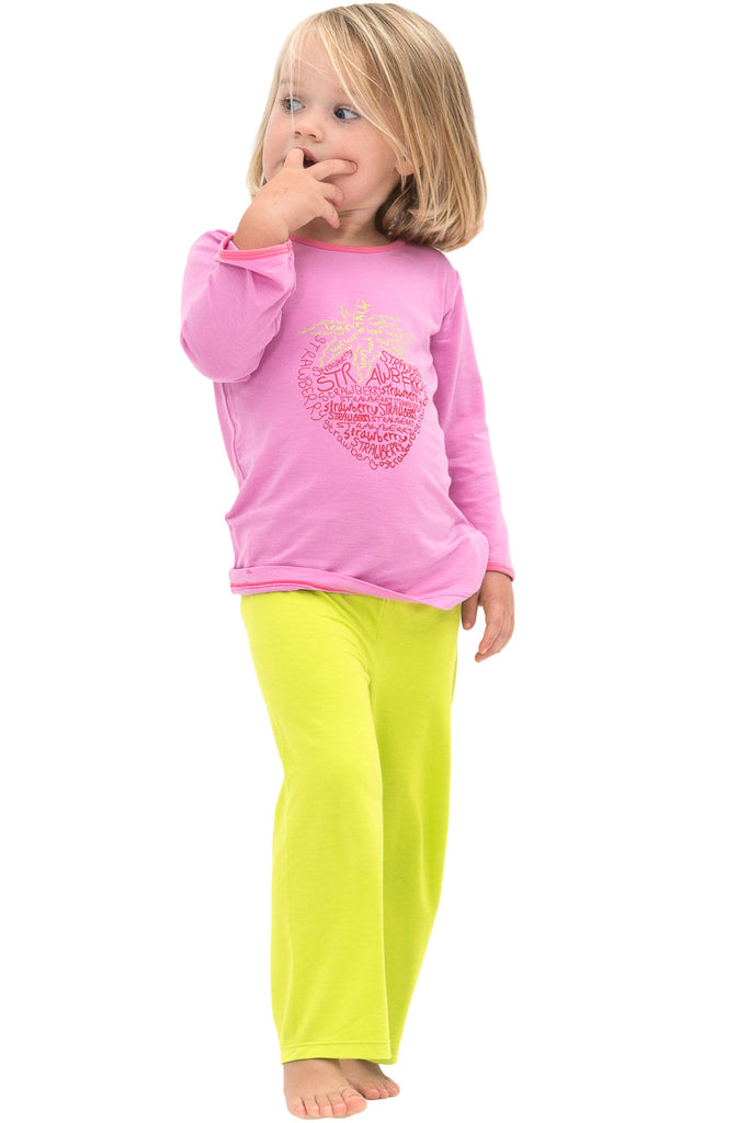 Bamboo long sleeve tee - Xanthe's strawberry - SNUGALICIOUS BAMBOO