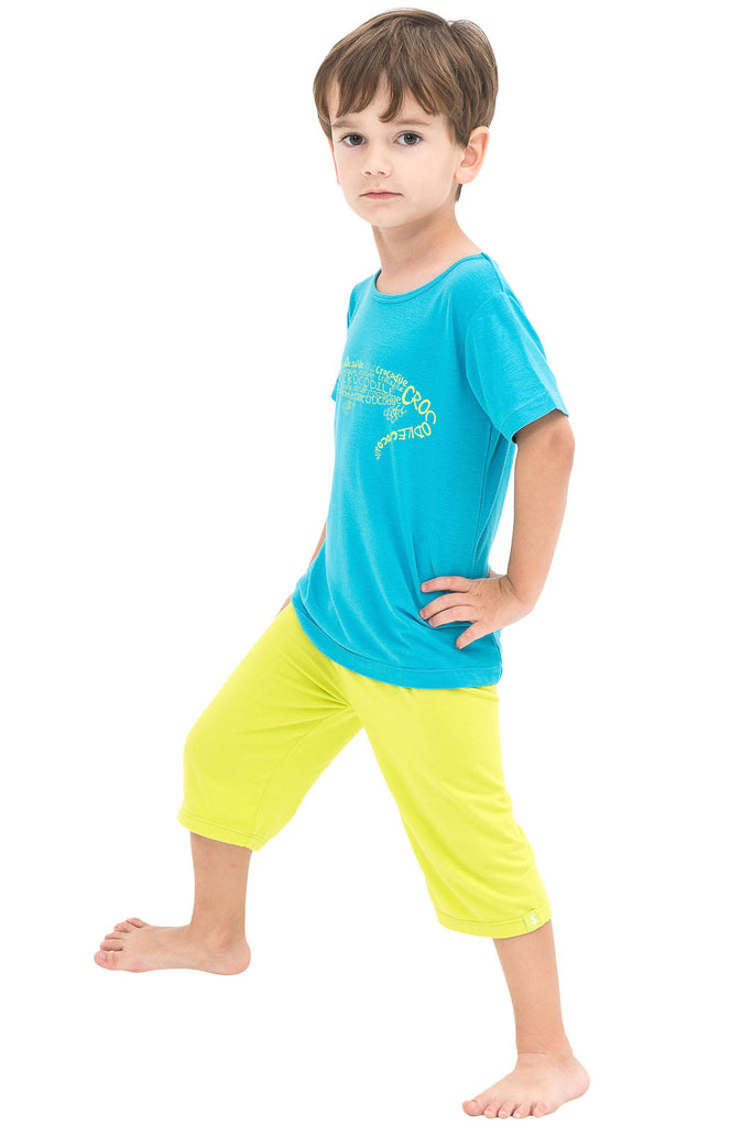 Bamboo short sleeve tee - Cameron the crocodile - SNUGALICIOUS BAMBOO