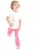 Bamboo short sleeve tee - Florri the flamingo - SNUGALICIOUS BAMBOO