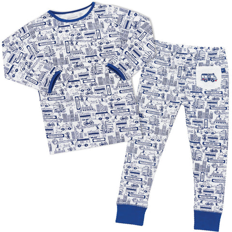 Bamboo long John Pyjamas - Harvey's unbearably cool bear