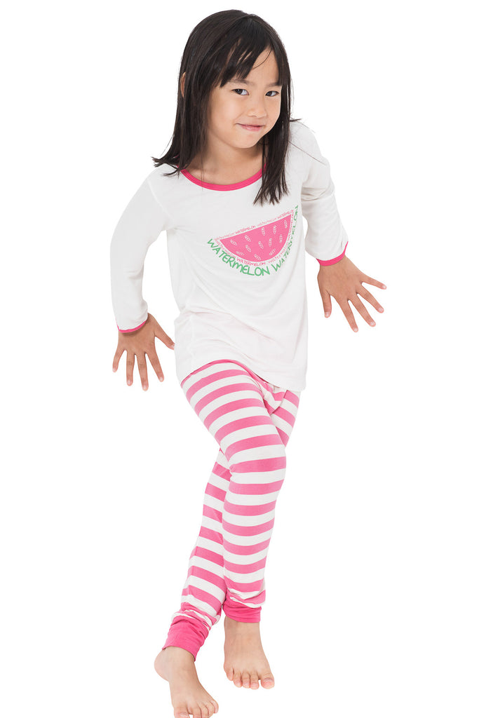 Bamboo long John Pyjamas - Tina's Watermelon - SNUGALICIOUS BAMBOO