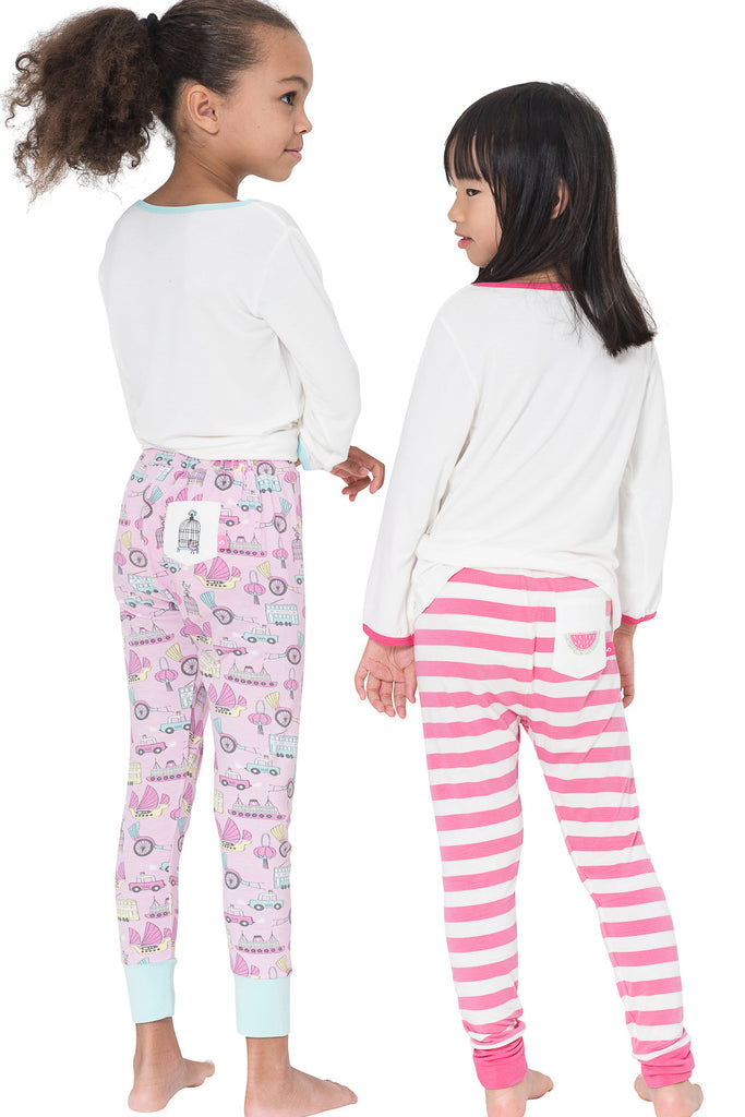 Bamboo long John Pyjamas - Lucy's Birdcage - SNUGALICIOUS BAMBOO