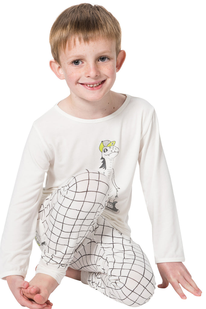 Bamboo long John Pyjamas - Lounge lizard - SNUGALICIOUS BAMBOO