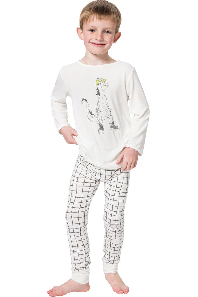 Bamboo long John Pyjamas - Lounge lizard - SNUGALICIOUS BAMBOO