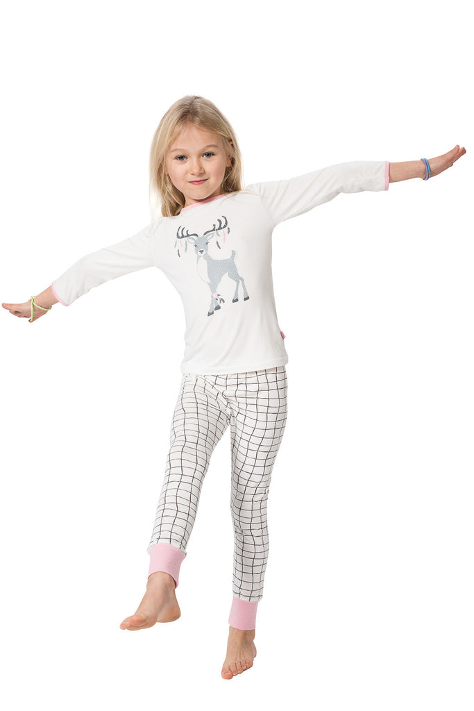 Bamboo long John Pyjamas - Eve's Deer - SNUGALICIOUS BAMBOO