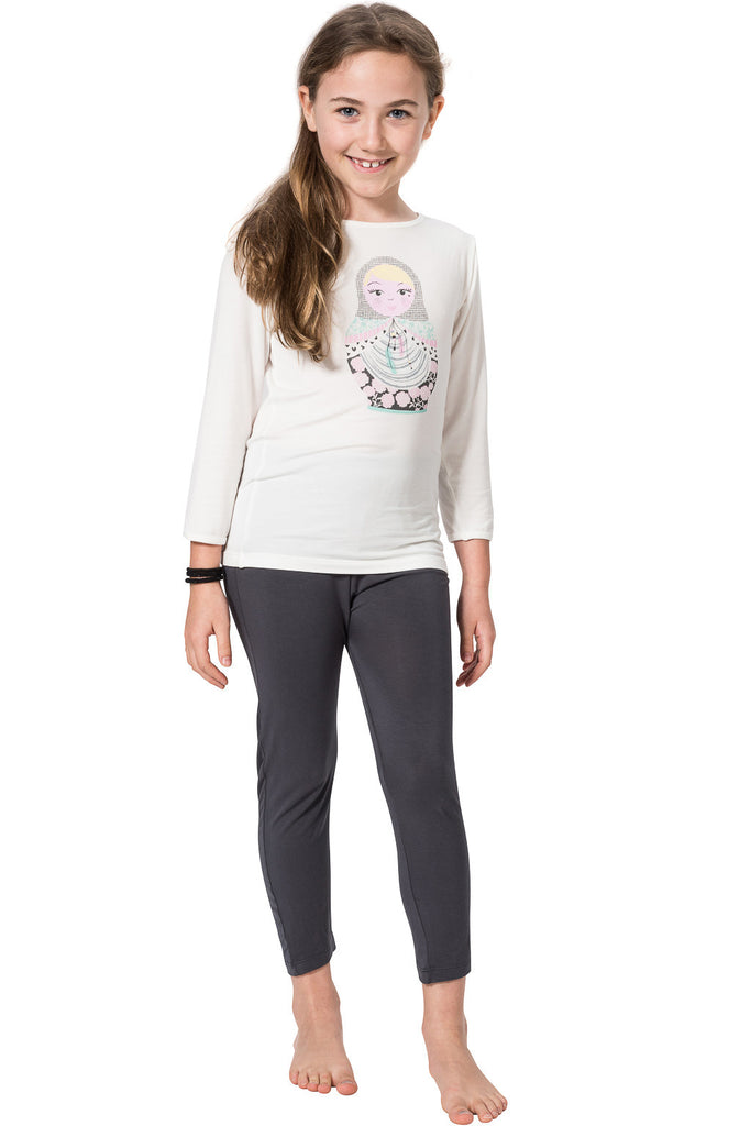 Bamboo long sleeve Tee - Audrey's Babushka - SNUGALICIOUS BAMBOO