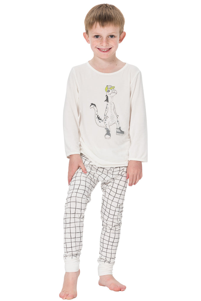 Bamboo long John Pyjamas - Lounge lizard - SNUGALICIOUS BAMBOO