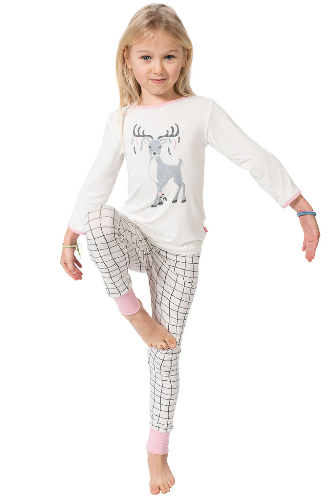 Bamboo long John Pyjamas - Eve's Deer - SNUGALICIOUS BAMBOO