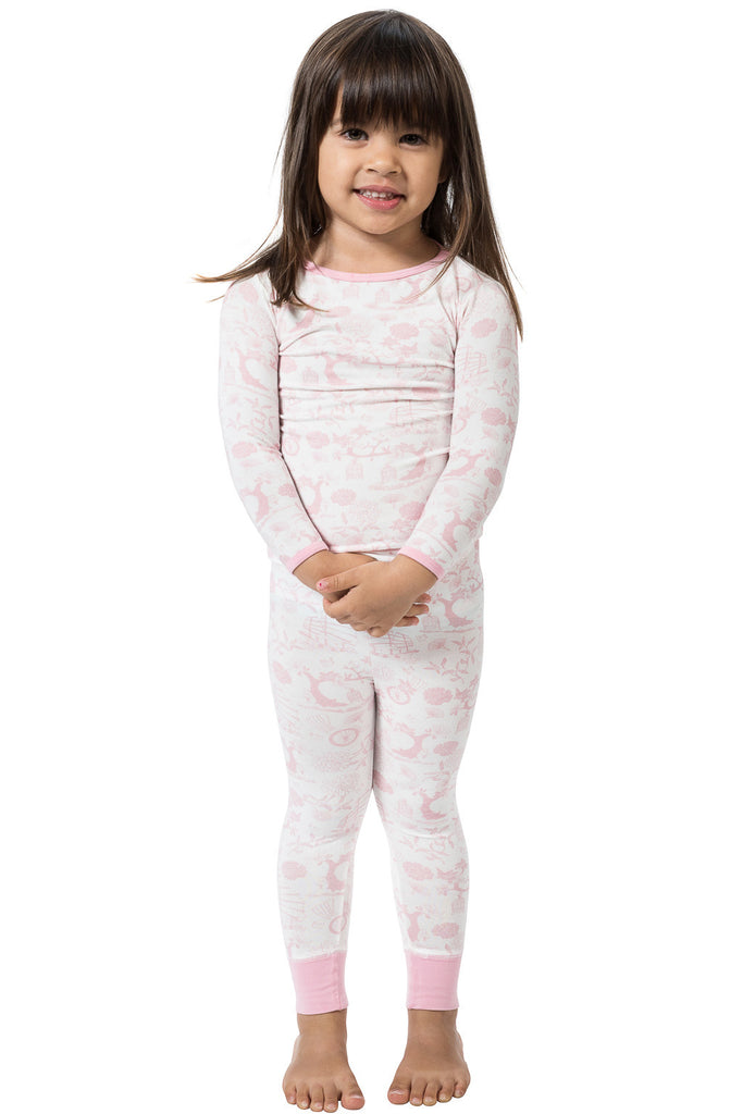 Bamboo long John Pyjamas- Oriental Girl - SNUGALICIOUS BAMBOO