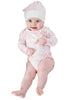 Gift set - Short sleeve onesie/Hat/Bib -- Oriental girl - SNUGALICIOUS BAMBOO