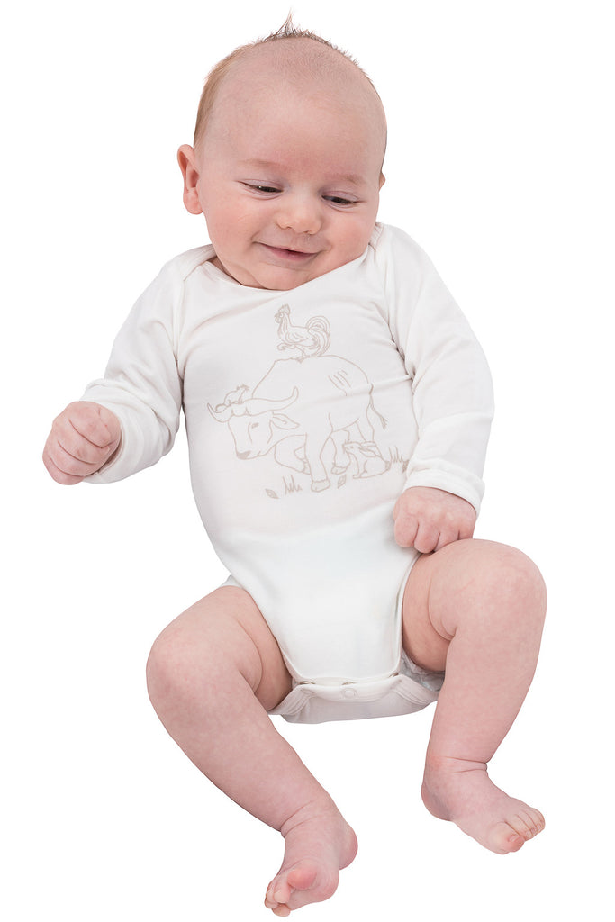 Bamboo long sleeve onesie - Zodiac - SNUGALICIOUS BAMBOO