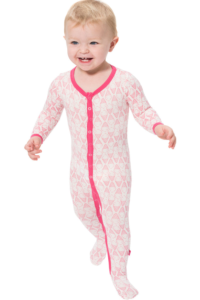 Bamboo sleep suit - Hannah's icecream print - SNUGALICIOUS BAMBOO