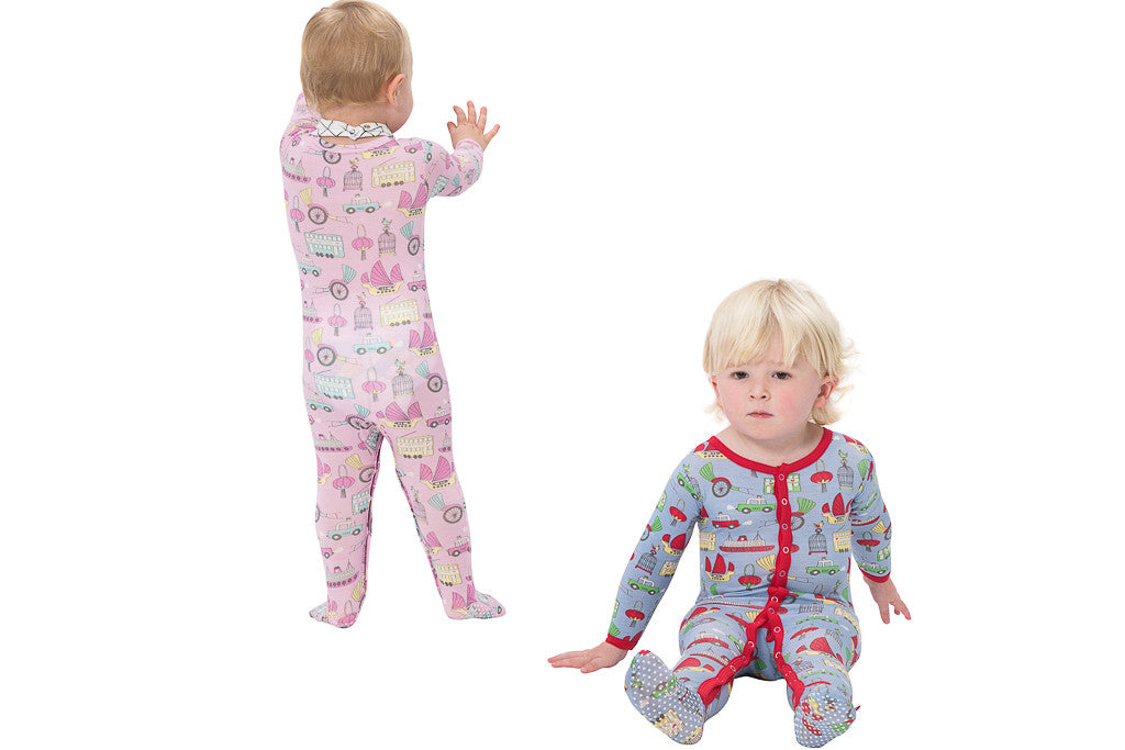 Bamboo sleep suit HK boy's print - SNUGALICIOUS BAMBOO