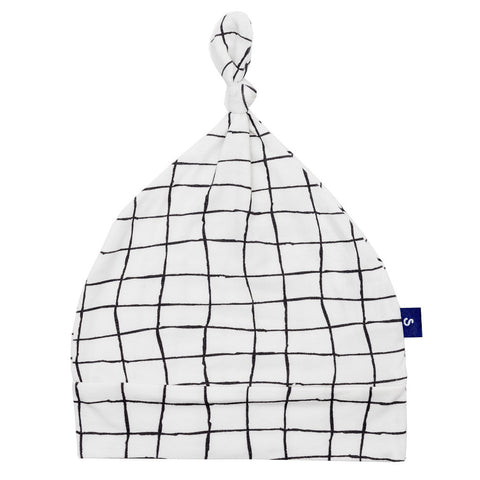 Bamboo baby dribble bib - Grid print