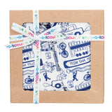 Gift set - Short sleeve onesie/Hat/Bib -- Busy Hong Kong - SNUGALICIOUS BAMBOO