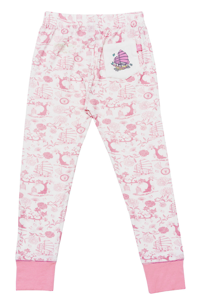 Bamboo long John Pyjamas- Oriental Girl - SNUGALICIOUS BAMBOO