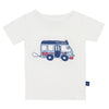 Bamboo short sleeve Tee Boy - Mini bus print - SNUGALICIOUS BAMBOO
