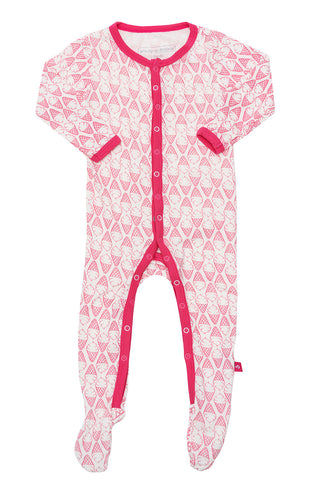 Bamboo sleep suit - Cloud print