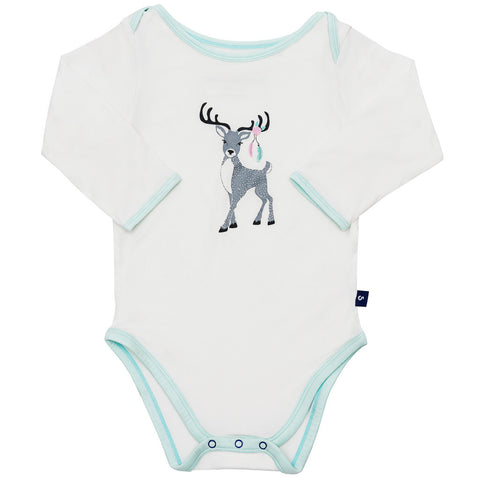 Bamboo onesie - short sleeve - Oriental girl