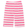 Bamboo yoga pants - short -  coral stripe - SNUGALICIOUS BAMBOO