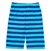 Bamboo yoga pants - short -  blue stripe - SNUGALICIOUS BAMBOO