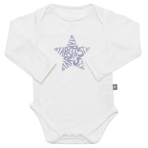 Bamboo baby hat- Knot top style - Cloud print