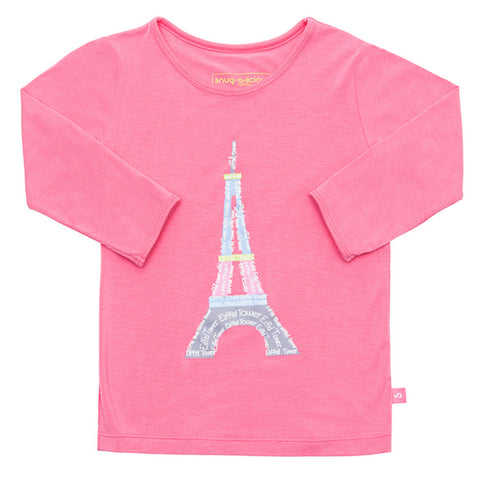 Bamboo long Sleeve Tee- Xanthe's Pink bicycle