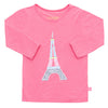 Bamboo long sleeve tee - Eliza the Eiffel tower - SNUGALICIOUS BAMBOO
