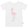 Bamboo short sleeve tee - Florri the flamingo - SNUGALICIOUS BAMBOO