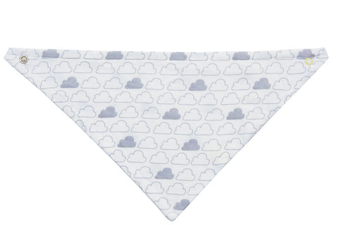 Bamboo baby hat- Knot top style - Cloud print