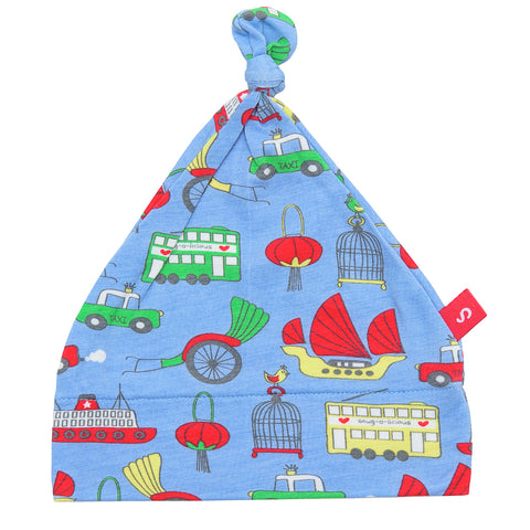 Bamboo baby blanket - Hong Kong print - Boys