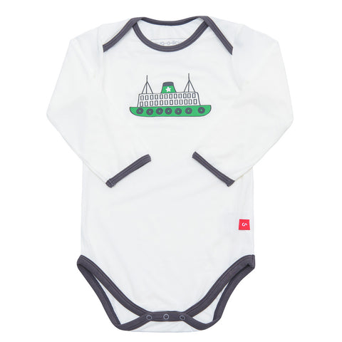 Bamboo onesie - short sleeve - 3 little taxi's