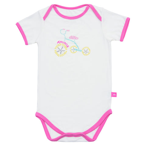 Bamboo onesie - long sleeve - Annie's flowers