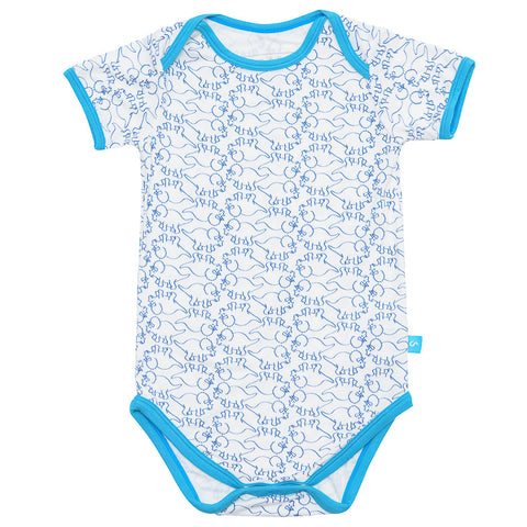 Bamboo baby hat - knot top style - Grid print