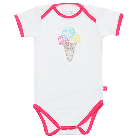 Bamboo onesie - long sleeve - Charlie's Cloud print