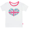 Bamboo short sleeve tee - Union Jack heart - SNUGALICIOUS BAMBOO