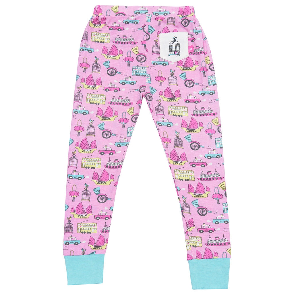 Bamboo long John Pyjamas - Lucy's Birdcage - SNUGALICIOUS BAMBOO