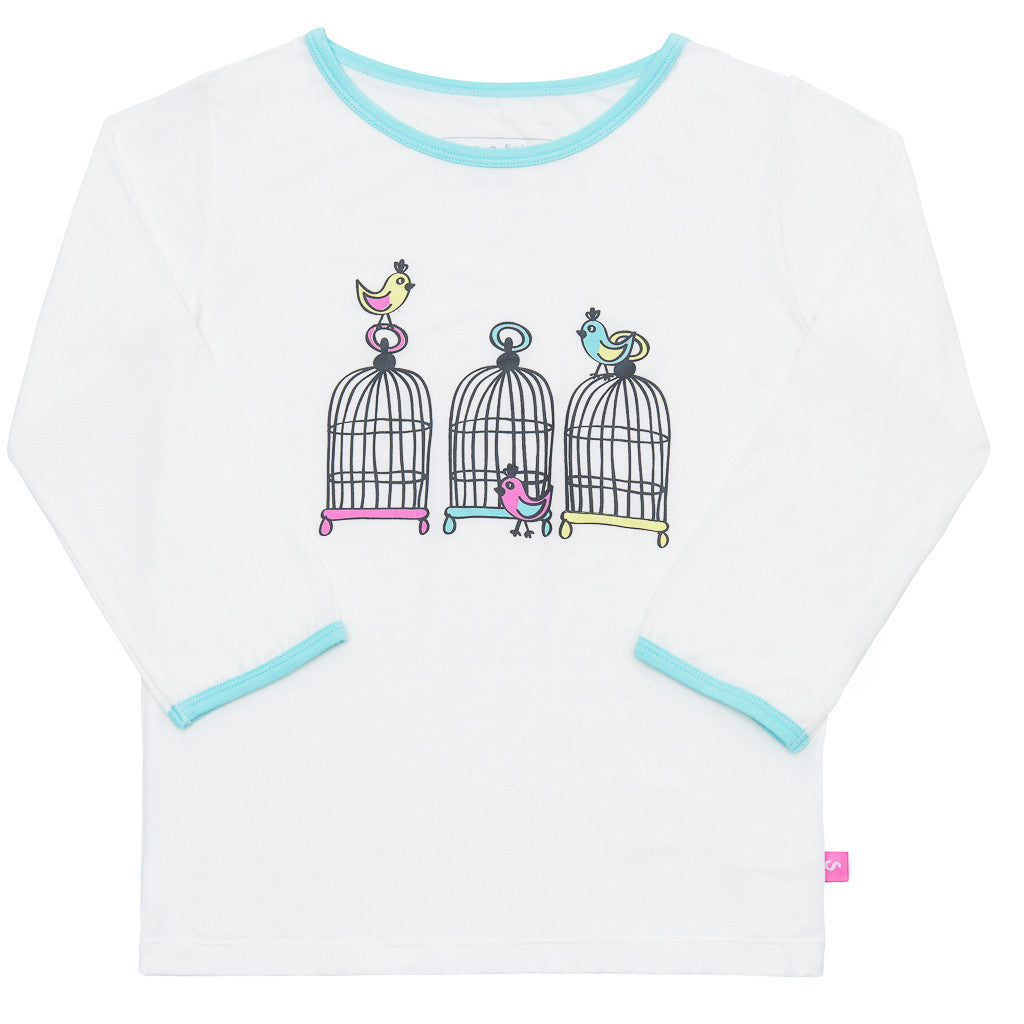 Bamboo long John Pyjamas - Lucy's Birdcage - SNUGALICIOUS BAMBOO