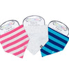 Bamboo baby dribble bib - Beautiful coral Stripe - SNUGALICIOUS BAMBOO