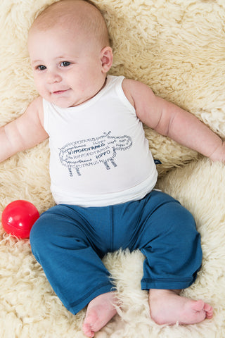 Bamboo sleep suit - Cloud print